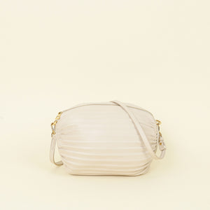 Loewe Off White Pleated Bracelet Pouch Shoulder Bag