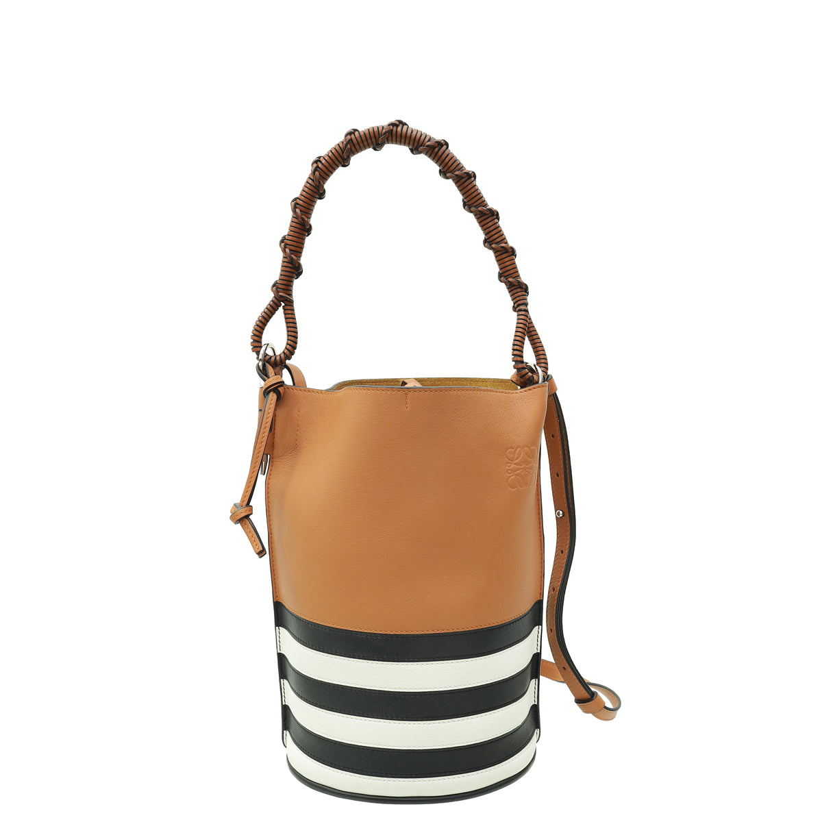 Loewe Tricolor Gate Marine Striped Top Handle Bucket Bag