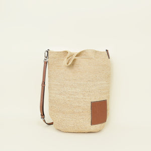 Loewe Bicolor Raffia Paula's Ibiza Slit Tote Bag