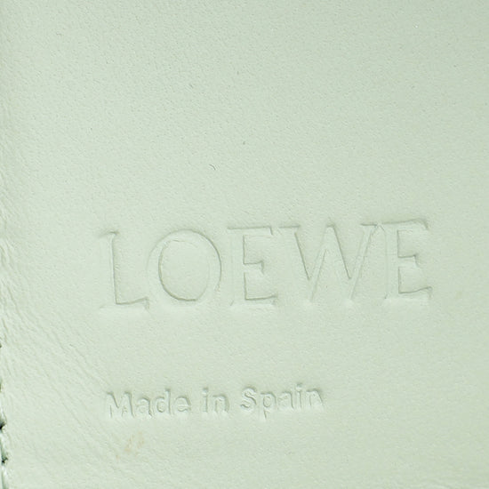 Loewe Aqua Green Anagram Small Vertical Wallet