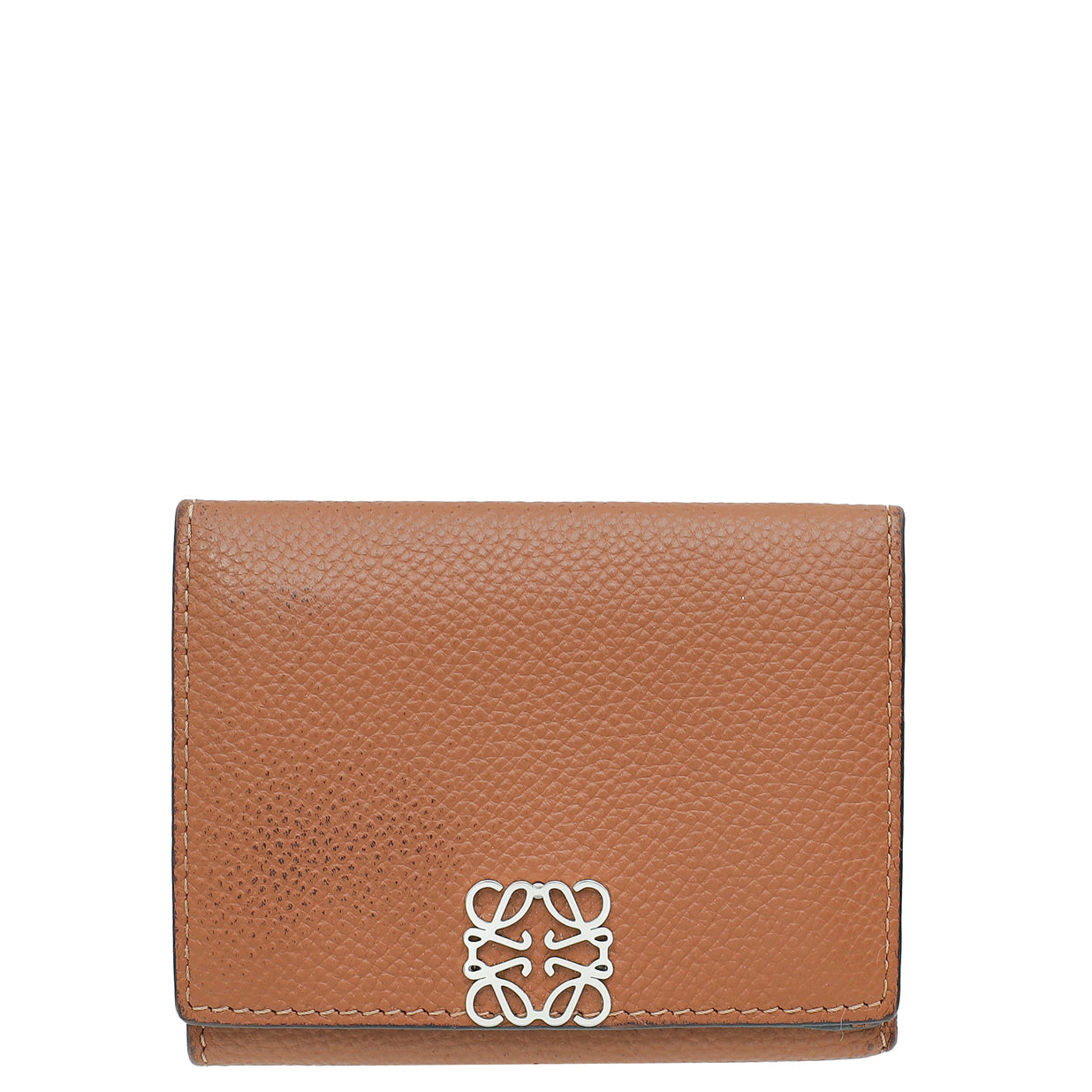Loewe Tan Anagram Trifold Wallet-Loewe-THE CLOSET