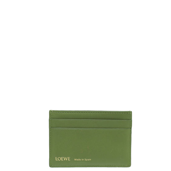 Loewe Kaki Plain Card Holder