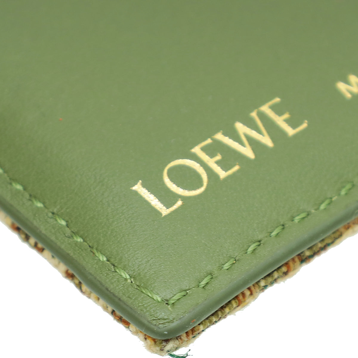 Loewe Kaki Plain Card Holder