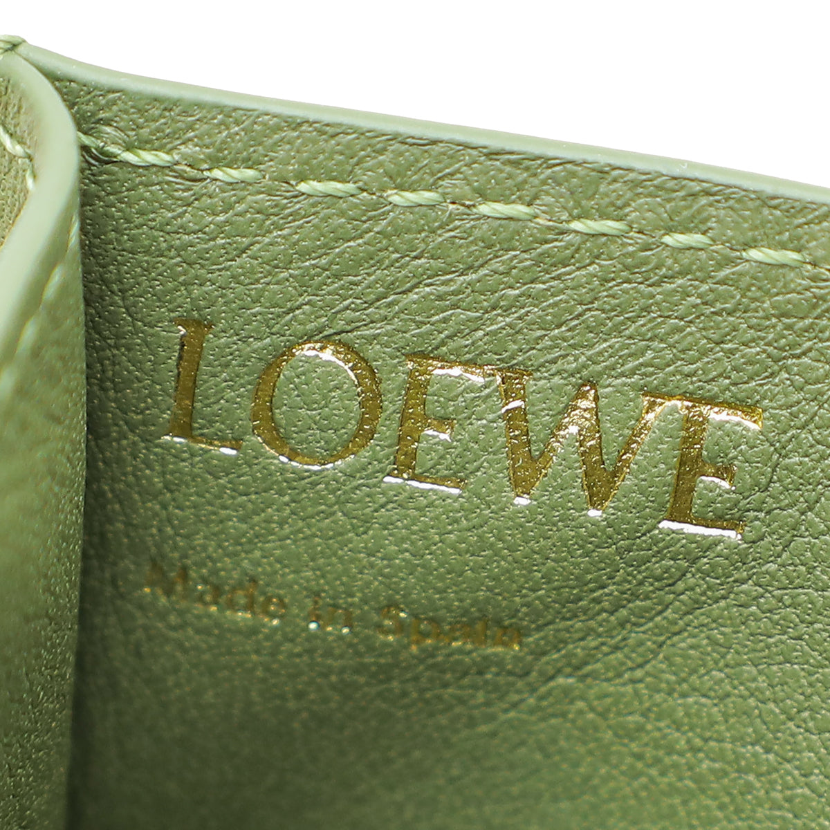 Loewe Kaki Plain Card Holder