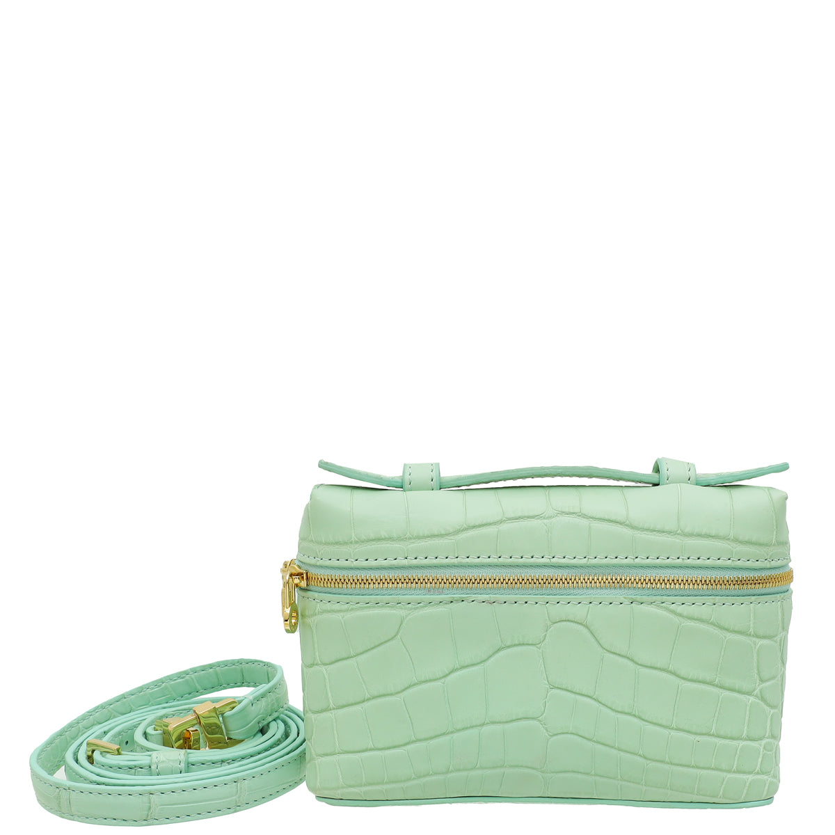 Loro Piana Mint Alligator Extra Pouch L14 Bag-Loro Piana-THE CLOSET