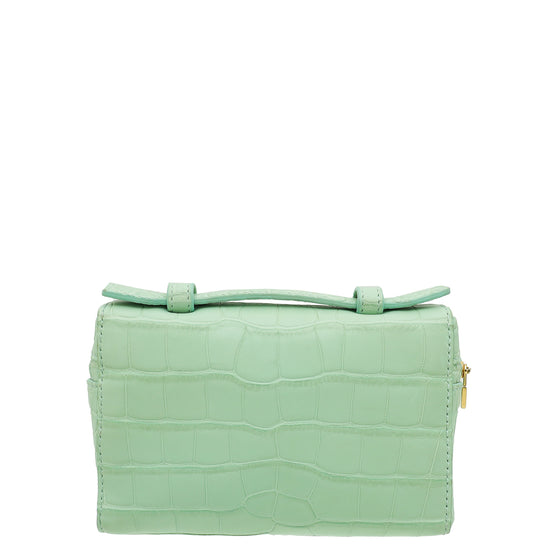 Loro Piana Mint Alligator Extra Pouch L14 Bag