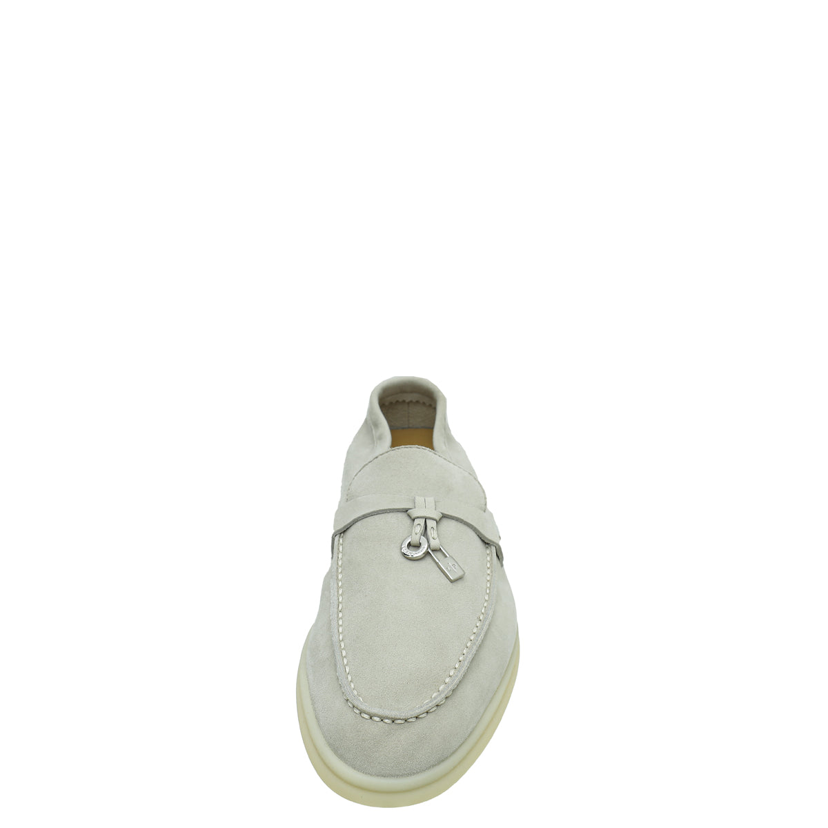 Loro Piana Powder Pearl Summer Charms Moccasin Loafer 35-Loro Piana-THE CLOSET