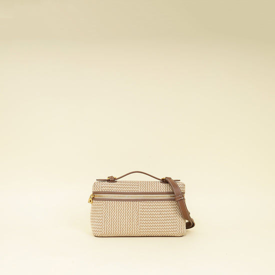 Loro Piana Ecru Brown Cotton Extra Pocket L19 Bag-Loro Piana-THE CLOSET