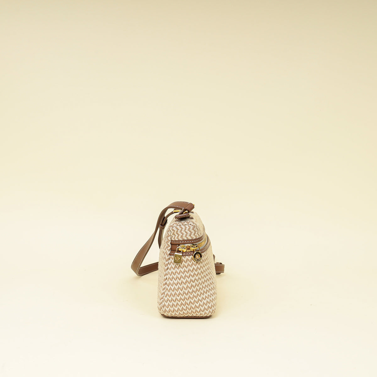 Loro Piana Ecru Brown Cotton Extra Pocket L19 Bag-Loro Piana-THE CLOSET