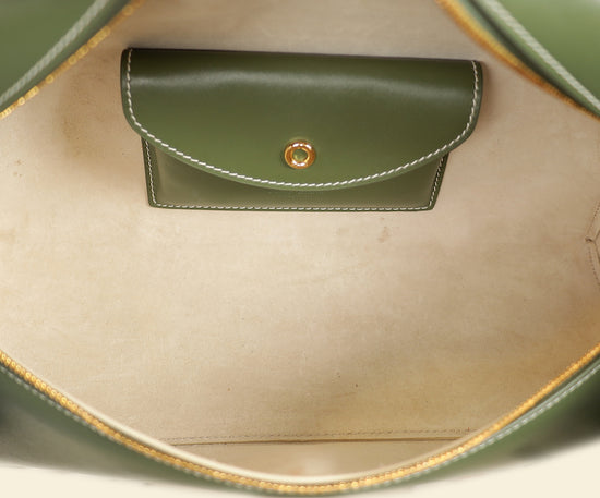 Loro Piana Dark Lichen Green Extra L27 Saddle Bag-Loro Piana-THE CLOSET