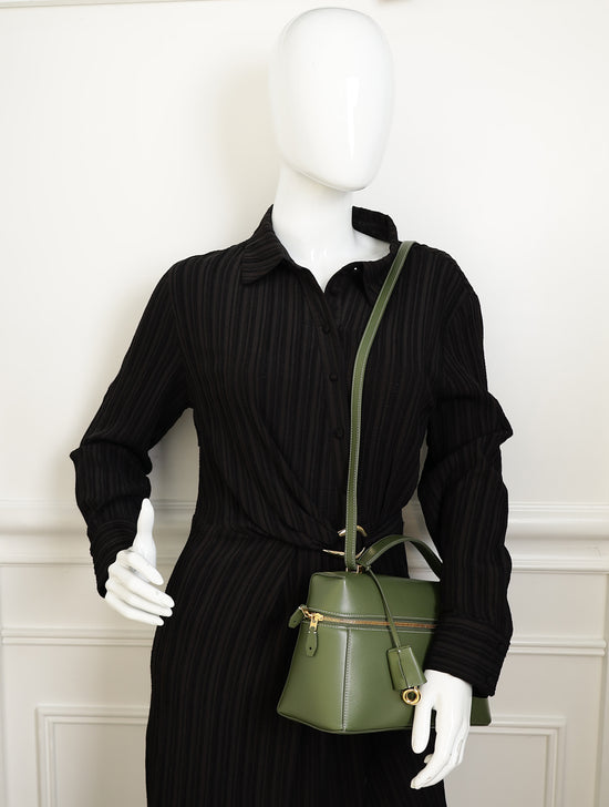 Loro Piana Dark Lichen Green Extra L27 Saddle Bag-Loro Piana-THE CLOSET