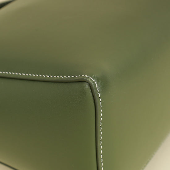 Loro Piana Dark Lichen Green Extra L27 Saddle Bag-Loro Piana-THE CLOSET