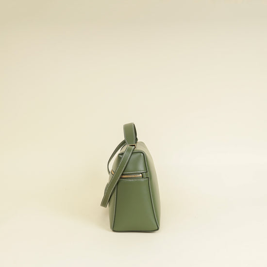 Loro Piana Dark Lichen Green Extra L27 Saddle Bag-Loro Piana-THE CLOSET