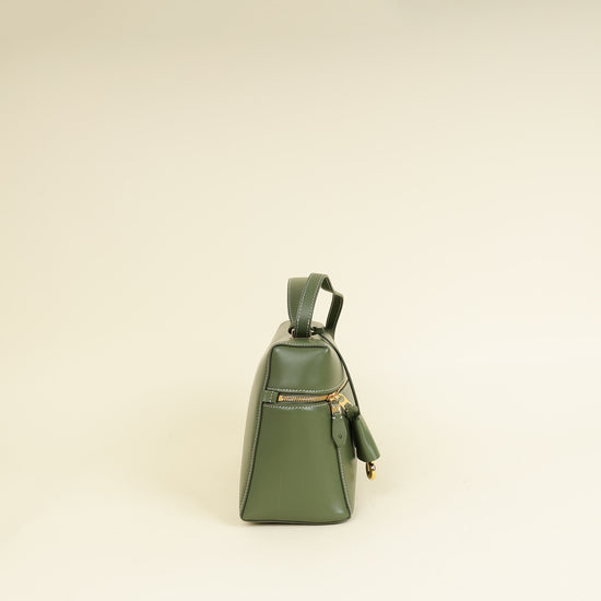 Loro Piana Dark Lichen Green Extra L27 Saddle Bag-Loro Piana-THE CLOSET