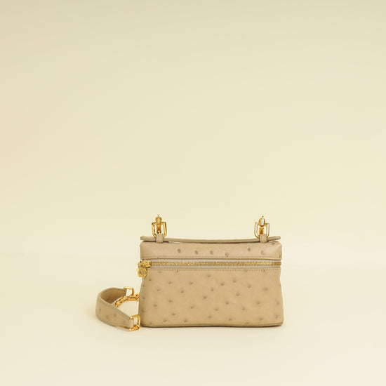 Loro Piana Galet Ostrich Extra Pocket Mini Pouch