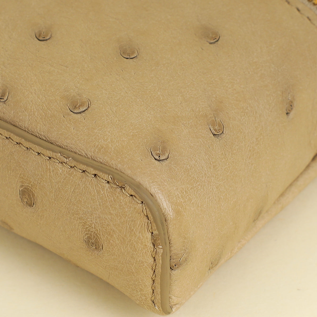 Loro Piana Galet Ostrich Extra Pocket Mini Pouch