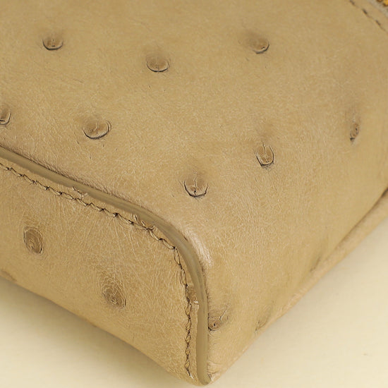 Loro Piana Galet Ostrich Extra Pocket Mini Pouch