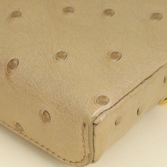 Loro Piana Galet Ostrich Extra Pocket Mini Pouch