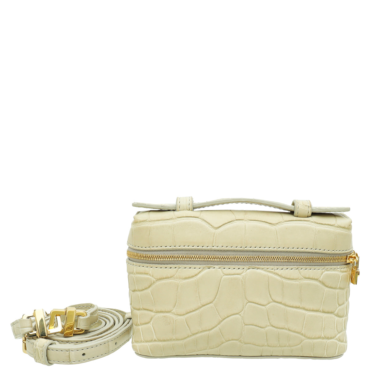 Loro Piana Inca Stone Alligator Extra Pouch L14 Bag-Loro Piana-THE CLOSET