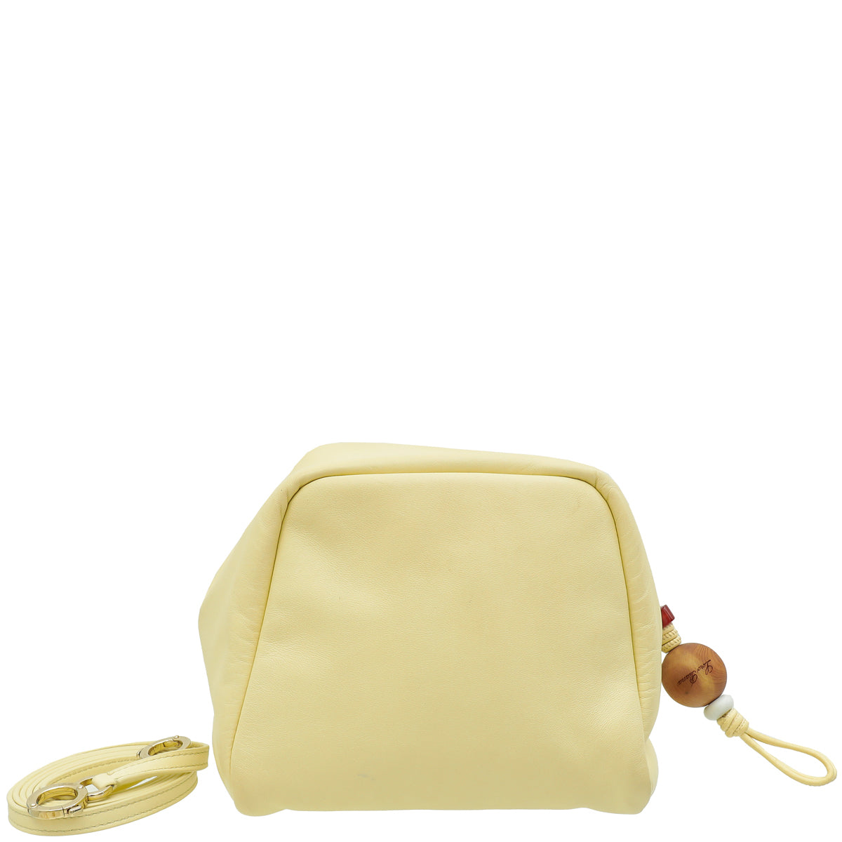 Loro Piana Cream Puffy Pouch Clutch Bag-Loro Piana-THE CLOSET