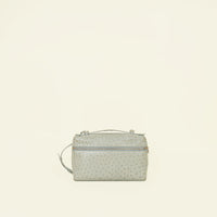 Loro Piana Light Gray Ostrich Extra Pocket