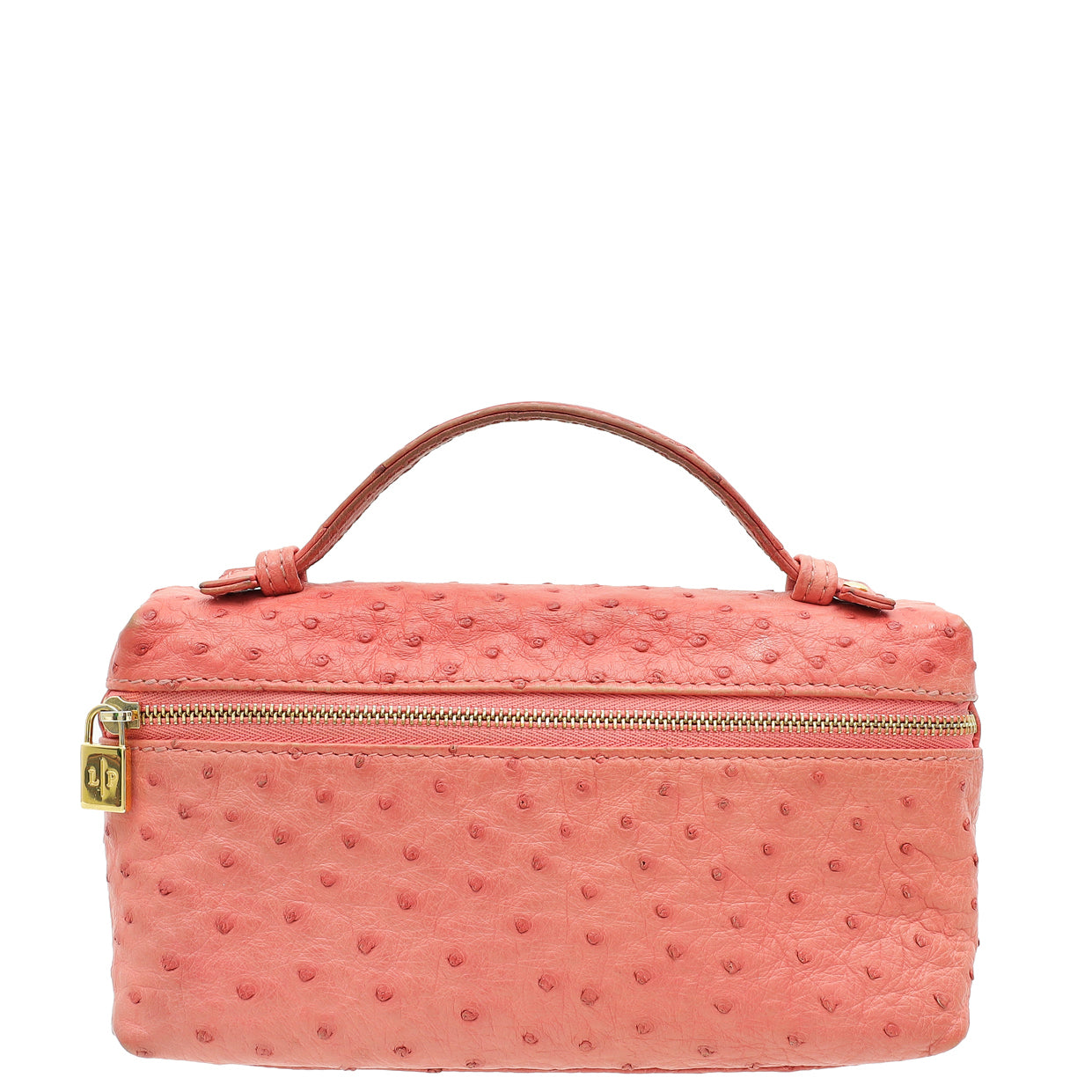 Loro Piana Coral Ostrich L19 Pouch Bag-Loro Piana-THE CLOSET