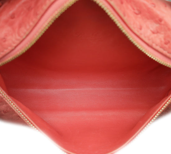 Loro Piana Coral Ostrich L19 Pouch Bag