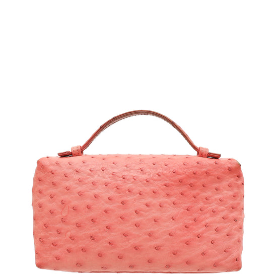 Loro Piana Coral Ostrich L19 Pouch Bag