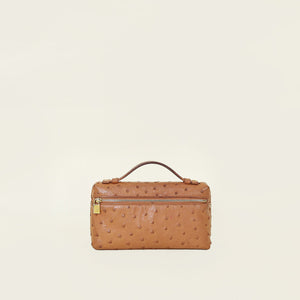 Loro Piana Brown Ostrich Extra Pocket L19
