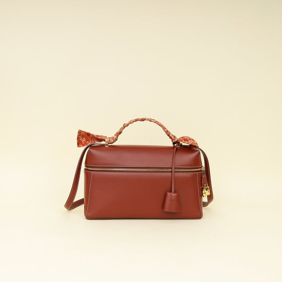 Loro Piana Deep Kummel Extra Bag L27 Bag W/ Twilly-Loro Piana-THE CLOSET