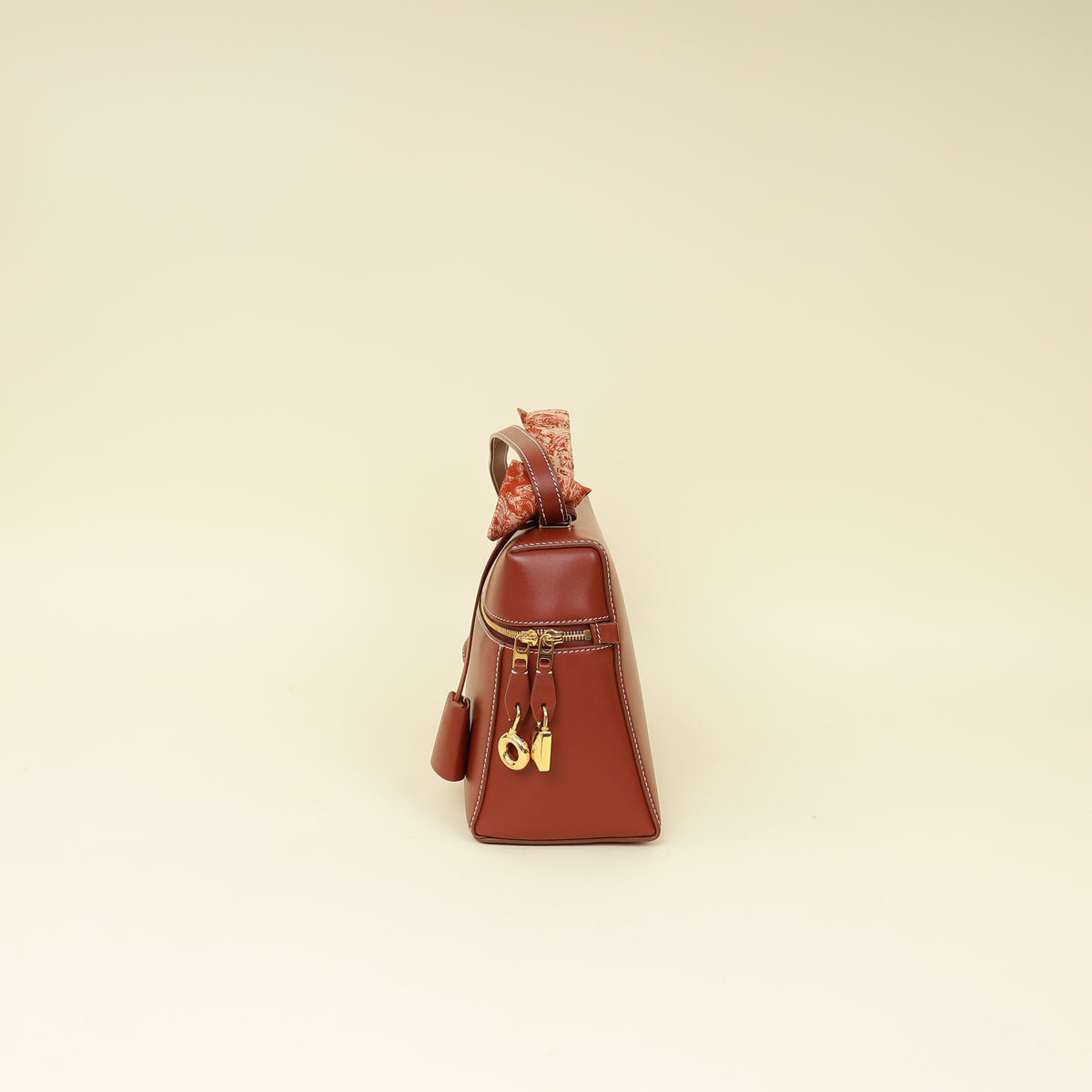 Loro Piana Deep Kummel Extra Bag L27 Bag W/ Twilly-Loro Piana-THE CLOSET