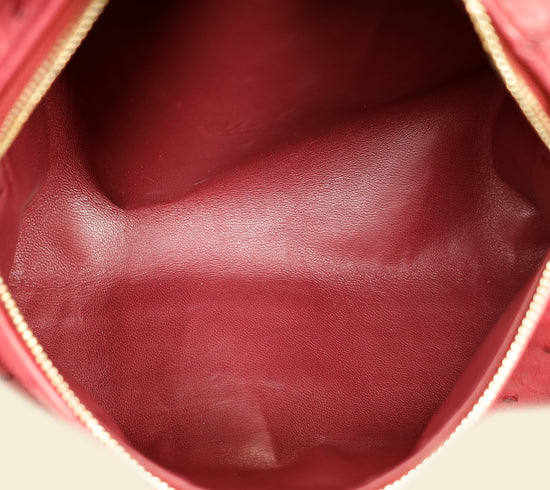 Loro Piana Red Ostrich L19 Extra Pocket Pouch-Loro Piana-THE CLOSET