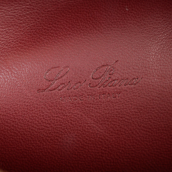 Loro Piana Red Ostrich L19 Extra Pocket Pouch-Loro Piana-THE CLOSET