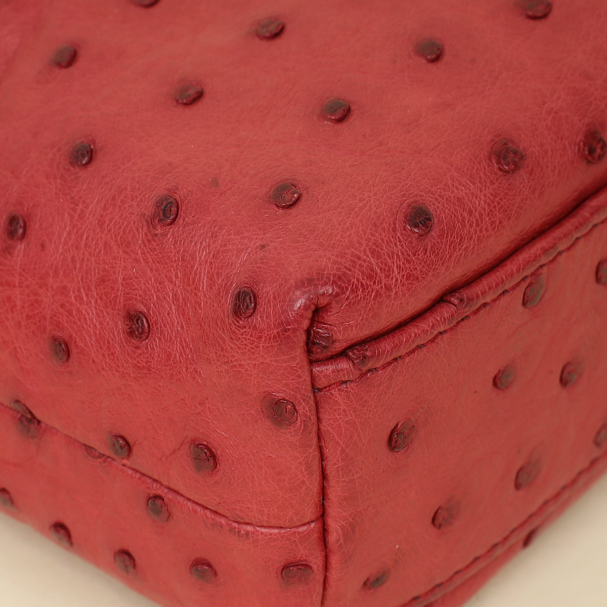 Loro Piana Red Ostrich L19 Extra Pocket Pouch-Loro Piana-THE CLOSET