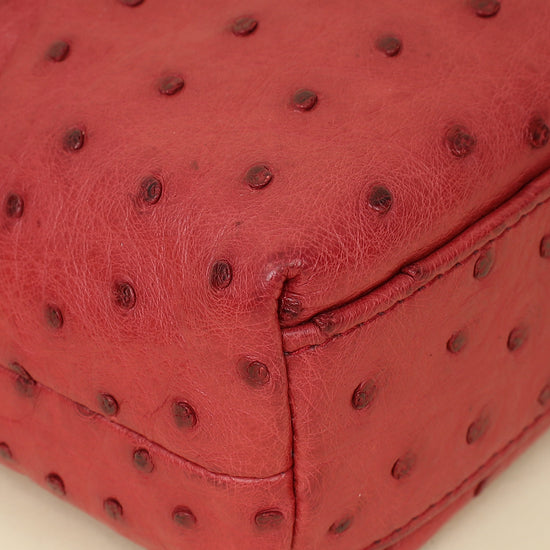 Loro Piana Red Ostrich L19 Extra Pocket Pouch-Loro Piana-THE CLOSET