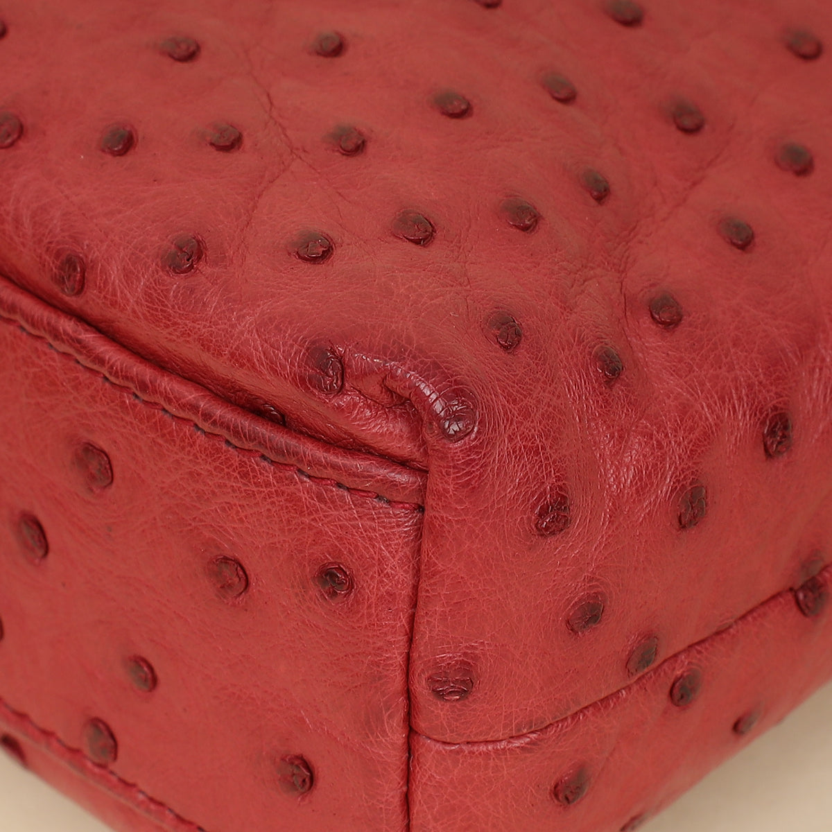 Loro Piana Red Ostrich L19 Extra Pocket Pouch-Loro Piana-THE CLOSET