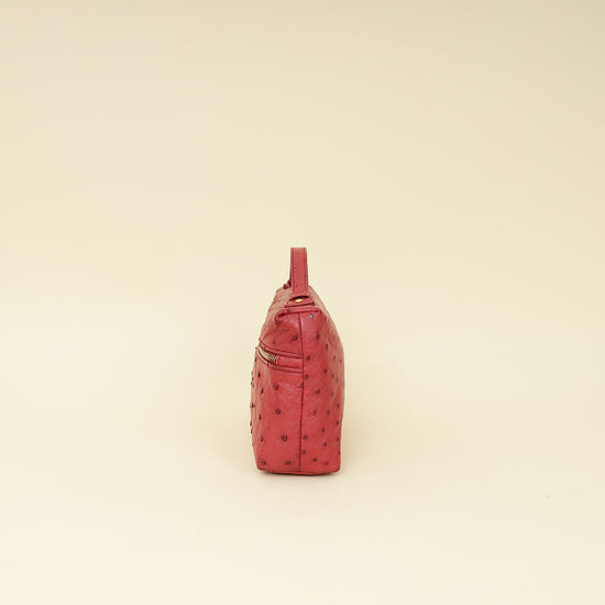 Loro Piana Red Ostrich L19 Extra Pocket Pouch-Loro Piana-THE CLOSET