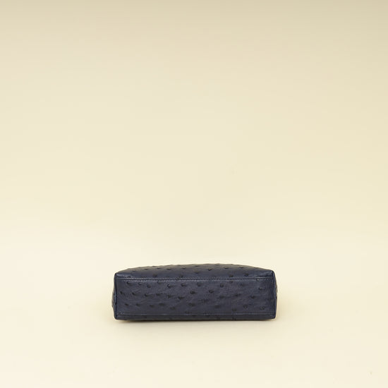 Loro Piana Blue Ostrich L19 Pouch-Loro Piana-THE CLOSET