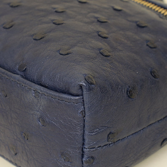 Loro Piana Blue Ostrich L19 Pouch-Loro Piana-THE CLOSET