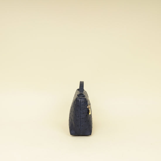 Loro Piana Blue Ostrich L19 Pouch-Loro Piana-THE CLOSET