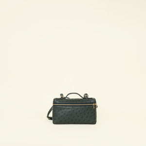 Loro Piana Dark Green Ostrich Extra Pocket L19