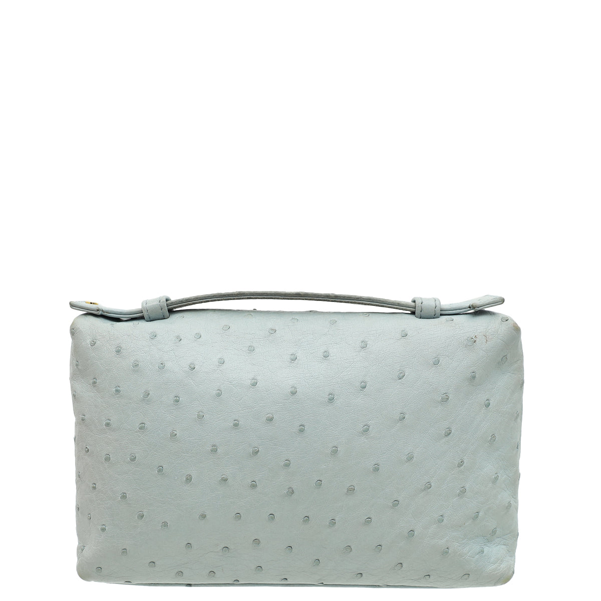 Loro Piana Pale Blue Grey Ostrich Extra Pocket L19 Bag-Loro Piana-THE CLOSET