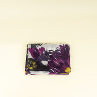Loro Piana Violet Multicolor Floral Print Cashmere Silk Scarf