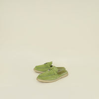 Loro Piana Yellow Green Charms Walk Babouche 37.5