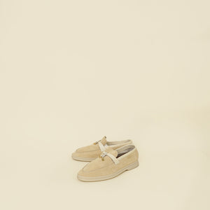 Loro Piana Butter Summer Charms Walk Loafers 38