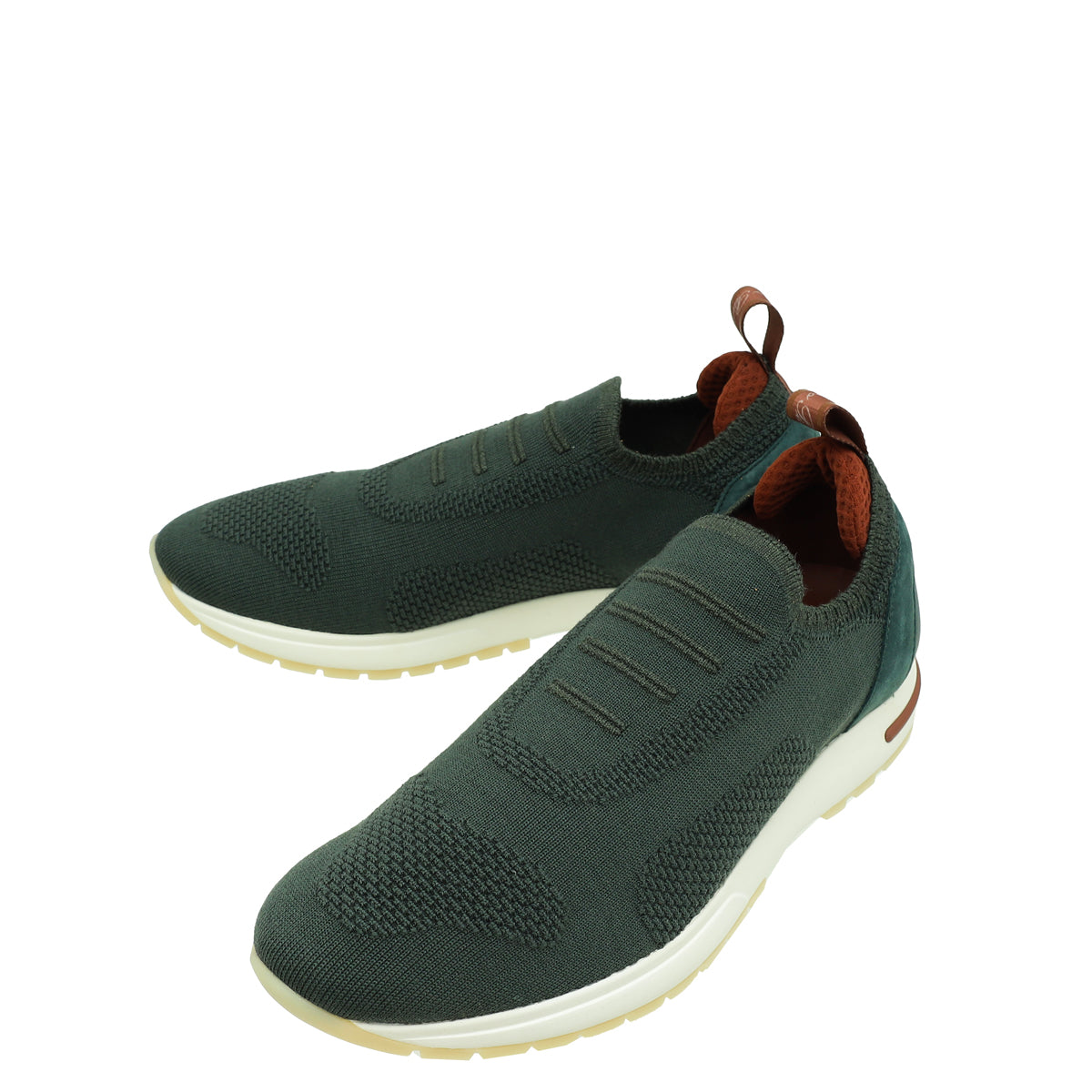 Loro Piana Agano Green 360 LP Microfibre Slip On Sneaker 36.5