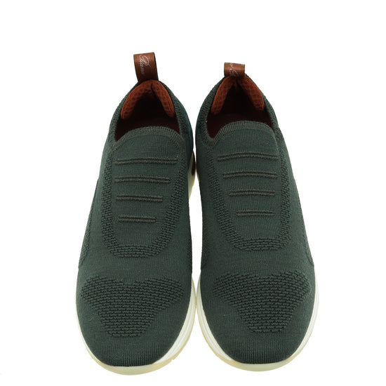 Load image into Gallery viewer, Loro Piana Agano Green 360 LP Microfibre Slip On Sneaker 36.5
