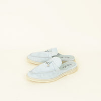 Loro Piana Blue Sapphire Charms Walk Babouche 37
