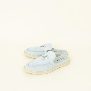Loro Piana Blue Sapphire Charms Walk Babouche 37