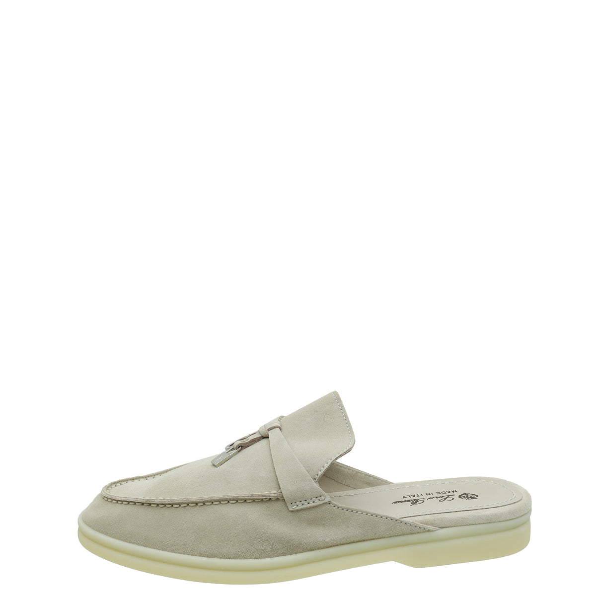 Loro Piana Tapioca Babouche Charms Walk Loafers 38